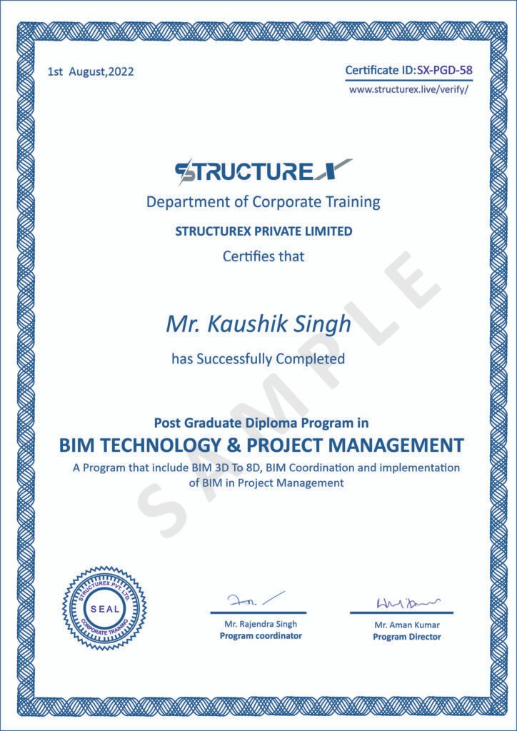 PG Diploma in BIM technology and PM - STRUCTUREX