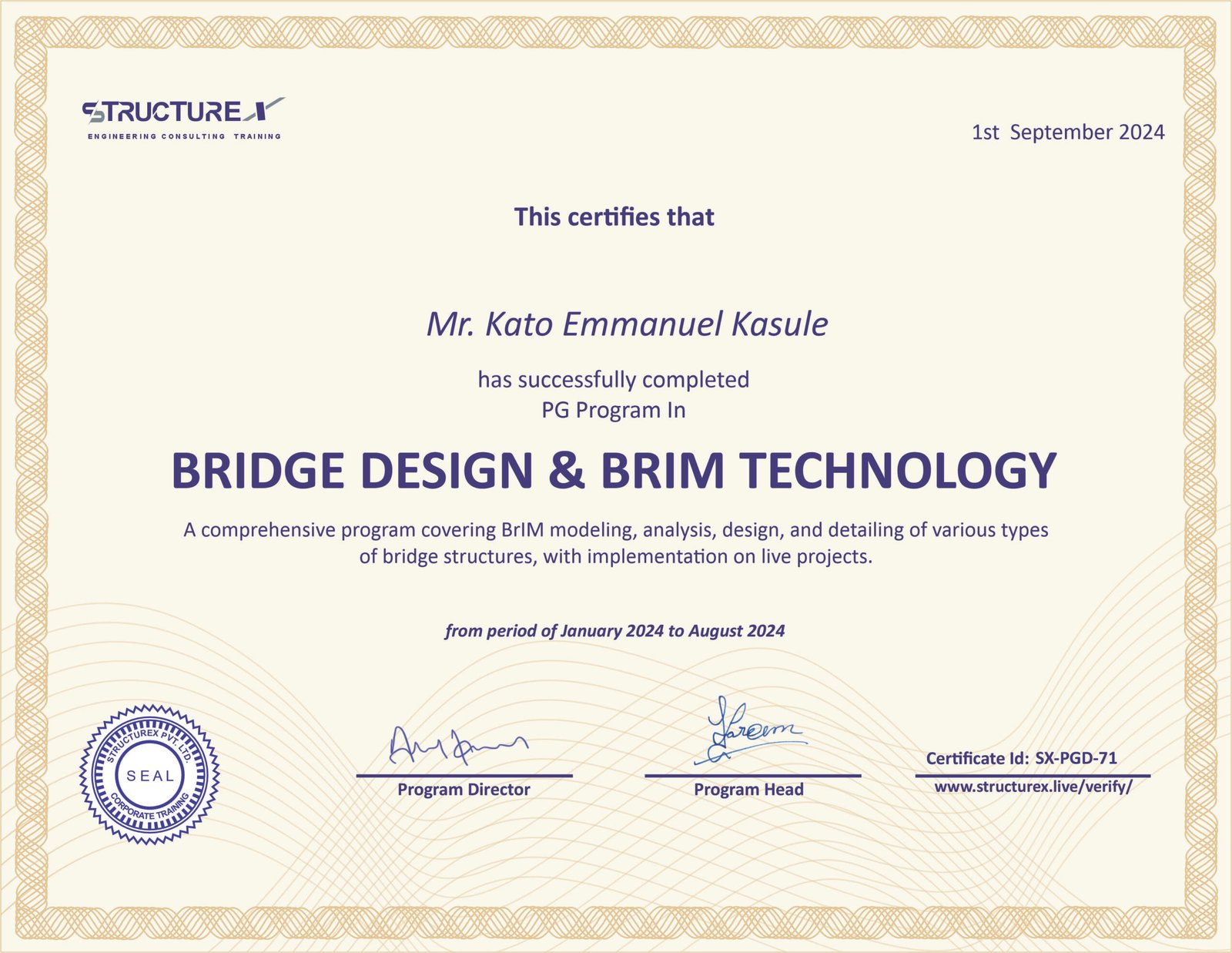 certificate new