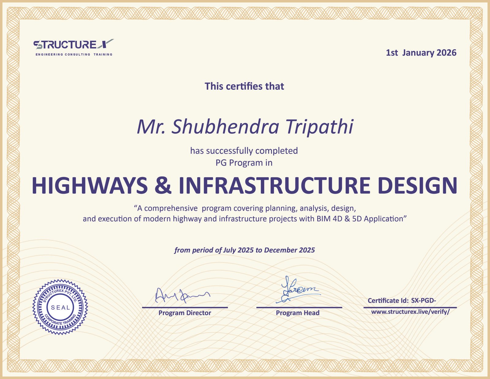certificate new