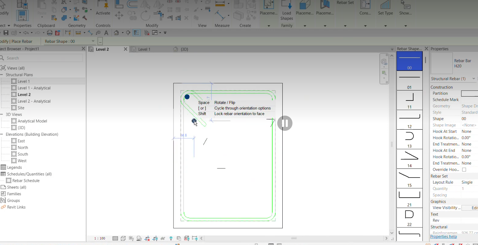 Rebar detailing in Revit